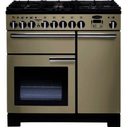 Rangemaster Professional Deluxe 90cm Dual Fuel 97610 Range Cooker in Cream